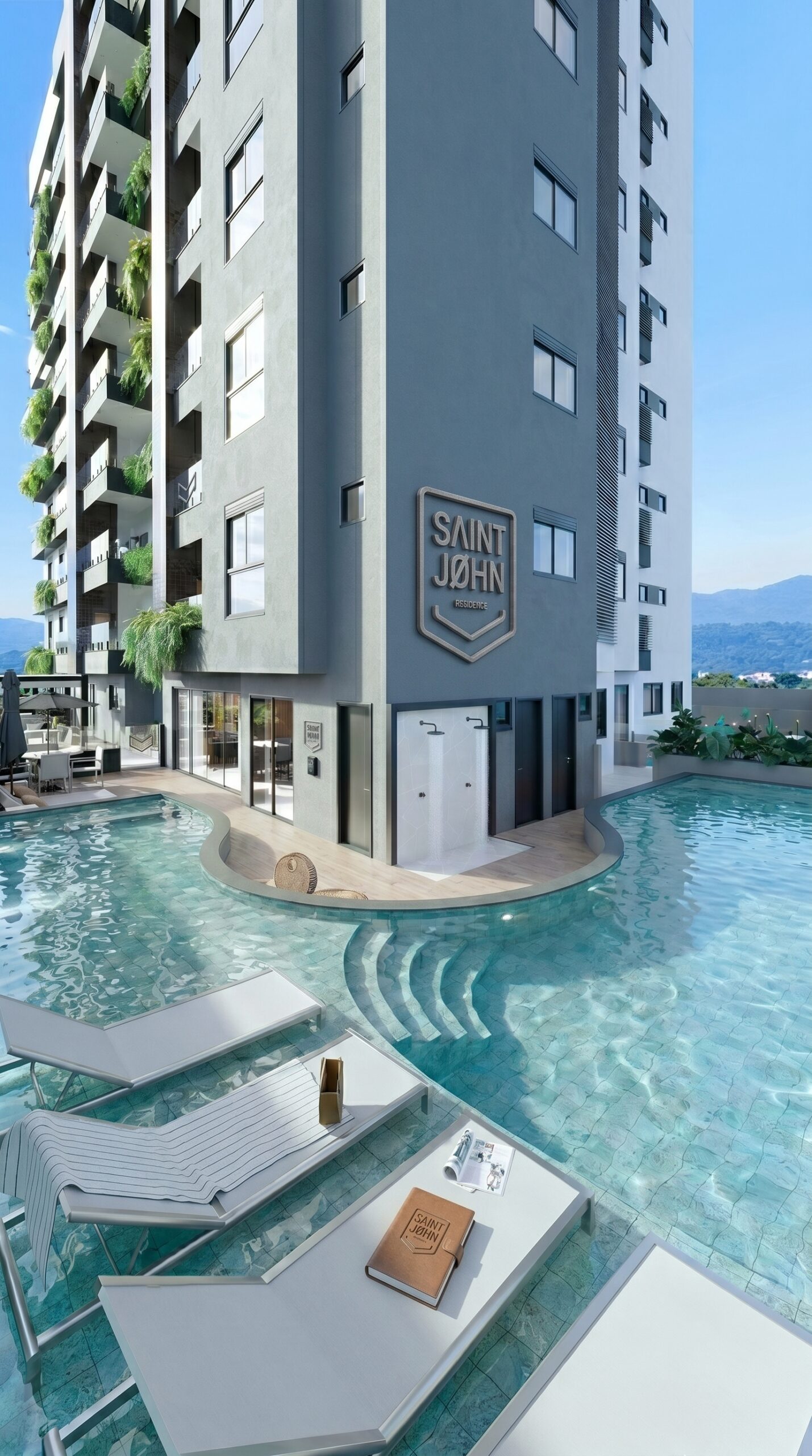 Piscina aquecida do Saint John Residence