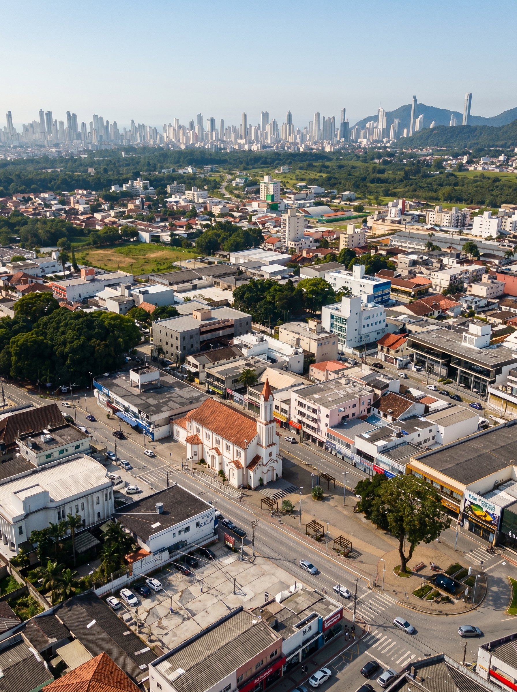 Vista de Camboriú e Balneário Camboriú